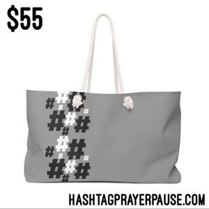 #PrayerPause Summer Grey Weekender Bag